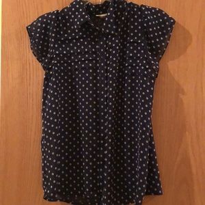 Blue sheer button up